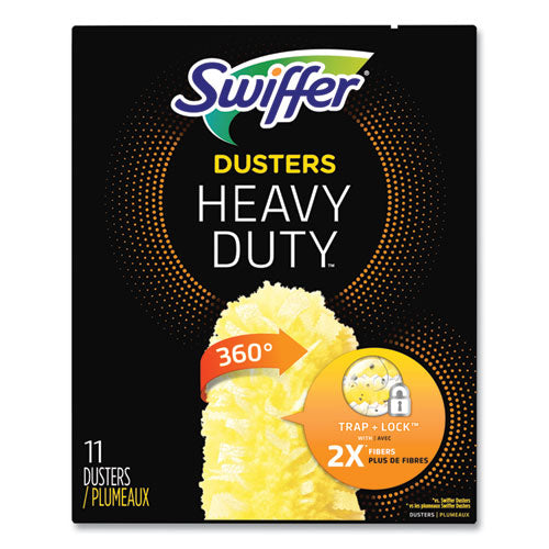 Heavy Duty Dusters Refill, Dust Lock Fiber, 2" X 6", Yellow, 33/carton