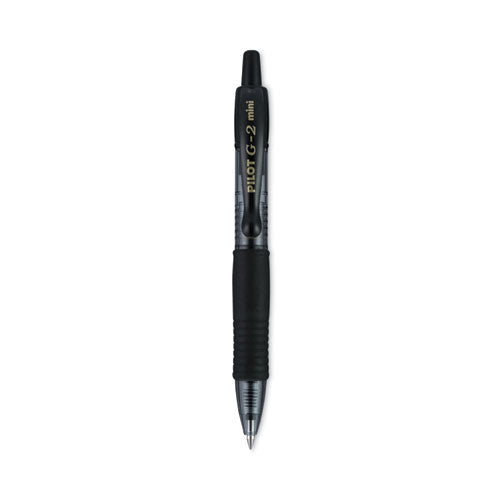 G2 Mini Gel Pen, Retractable, Fine 0.7 Mm, Black Ink, Black Barrel, 4/pack