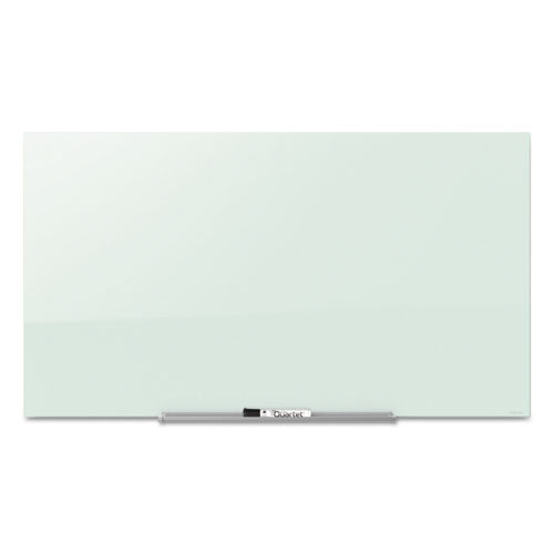 Invisamount Magnetic Glass Marker Board, 85 X 48, White Surface