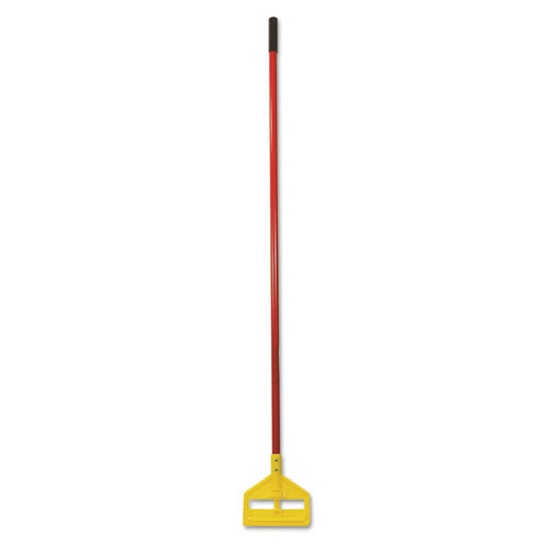 Invader Fiberglass Side-gate Wet-mop Handle, 60", Red/yellow