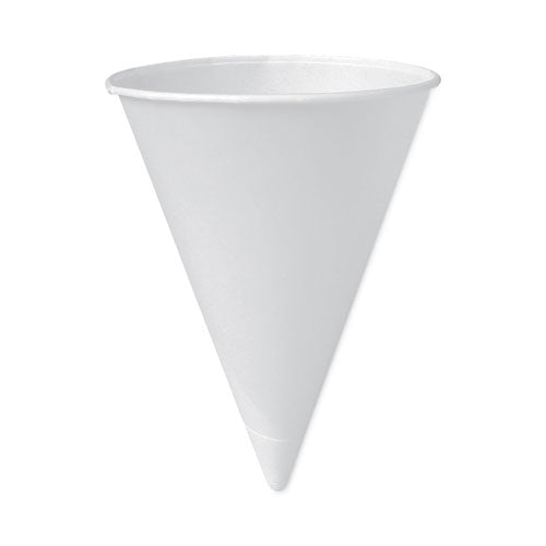 Bare Eco-forward Treated Paper Cone Cups, 6 Oz, White, 200/sleeve, 25 Sleeves/carton