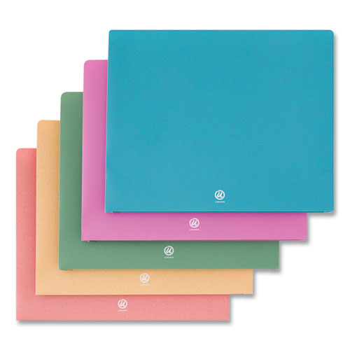 U Eco Poly File Jackets, Straight Tab, Letter Size, Assorted, 10/pack