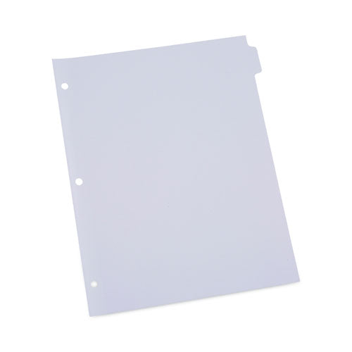 Self-tab Index Dividers, 8-tab, 11 X 8.5, White, 24 Sets.