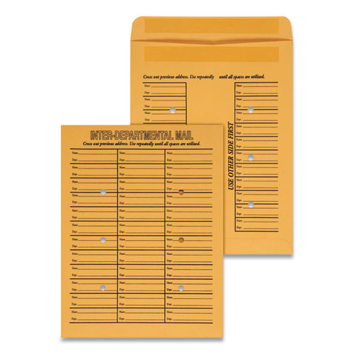 Deluxe Interoffice Press And Seal Envelopes, #97, Two-sided Three-column Format, 10 X 13, Brown Kraft, 100/box.
