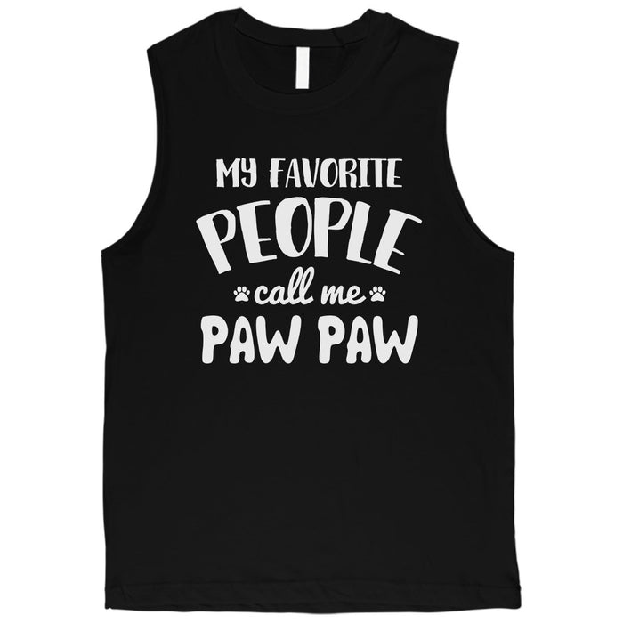 Favorite People Paw Paw Mens Faithful Sweet Unique Dad Muscle Shirt