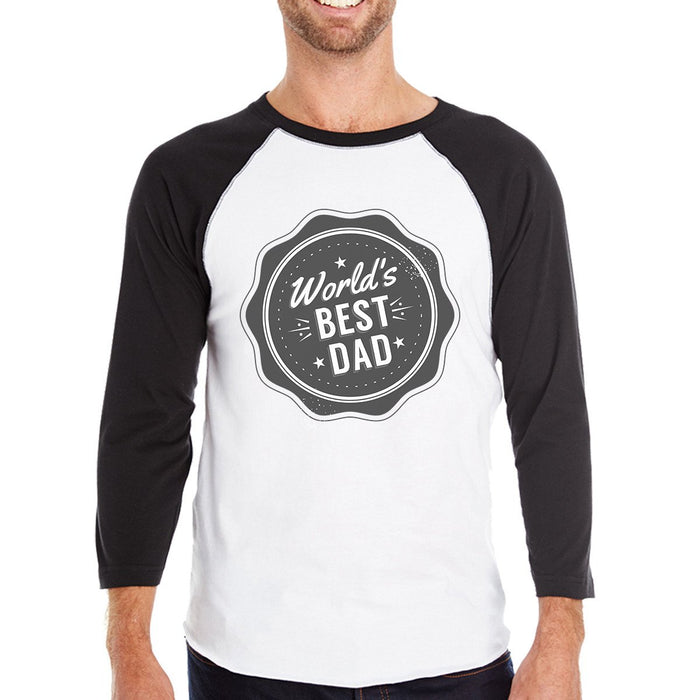 World's Best Dad Mens Baseball Tee Perfect Fathers Day Gift For Him