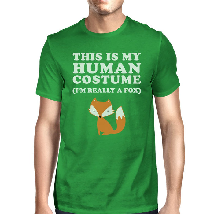 This Is My Human Costume Fox Mens Green Shirt