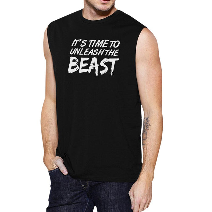 Unleash Beast Mens Funny Workout Tank Top Muscle Shirt Gym Gifts