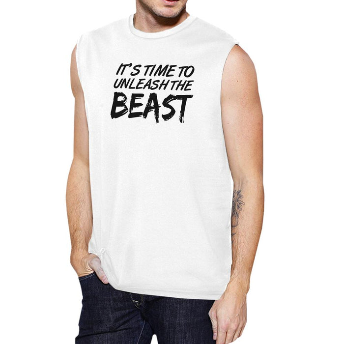 Unleash Beast Mens Funny Workout Tank Top Muscle Shirt Gym Gifts