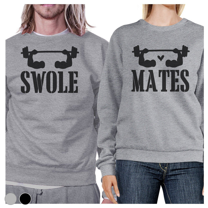 Swole Mates Funny Workout Sweatshirts Gym Lover Gifts Couple Sweatshirts