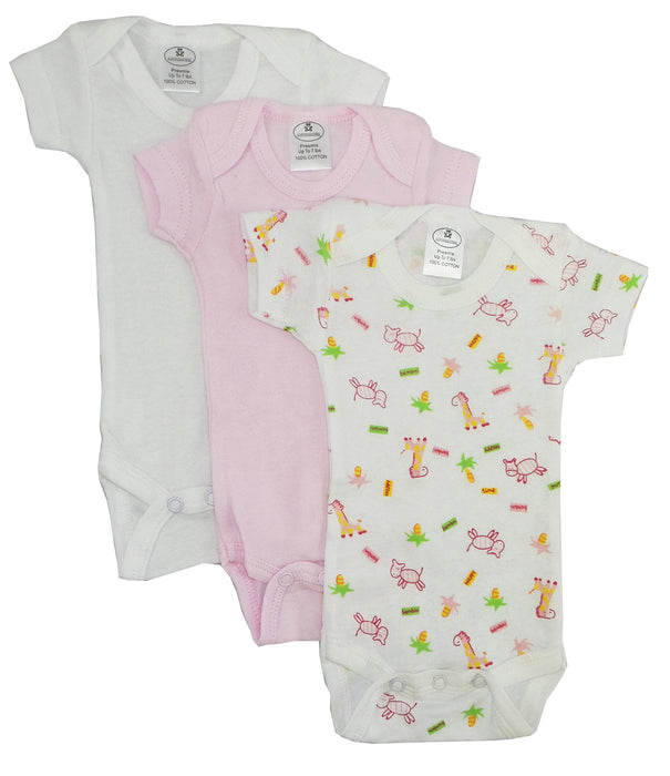 Preemie Girls Printed Short Sleeve Variety Pack.