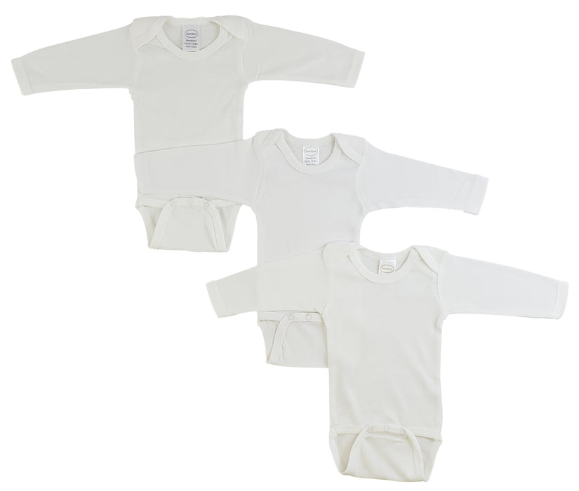Long Sleeve White Onezie 3 Pack.
