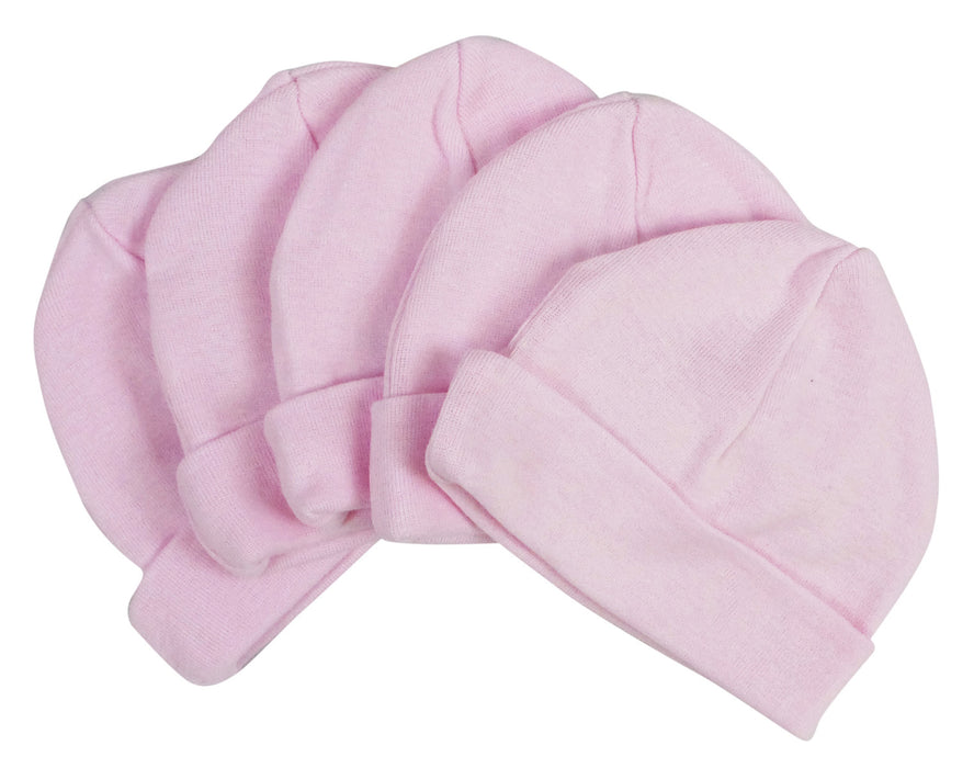 Pink Baby Cap (pack Of 5).