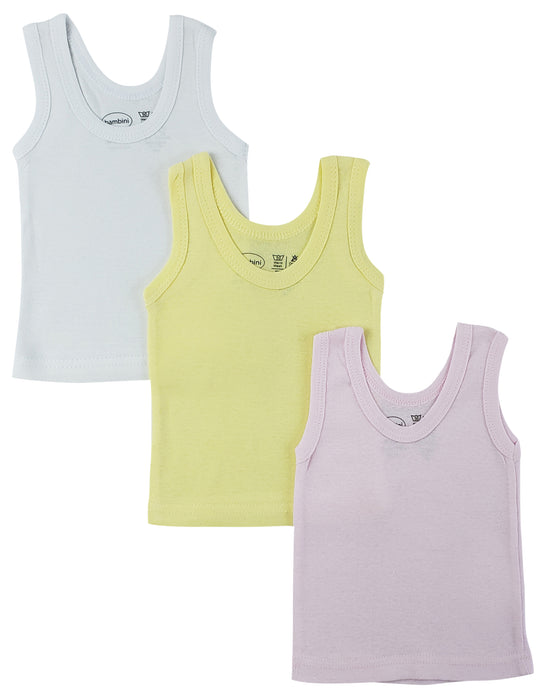 Girls Pastel Tank Top 3 Pack.