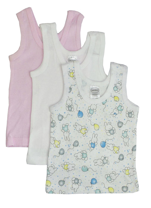 Girls Printed Tank Top Variety 3 Pack.