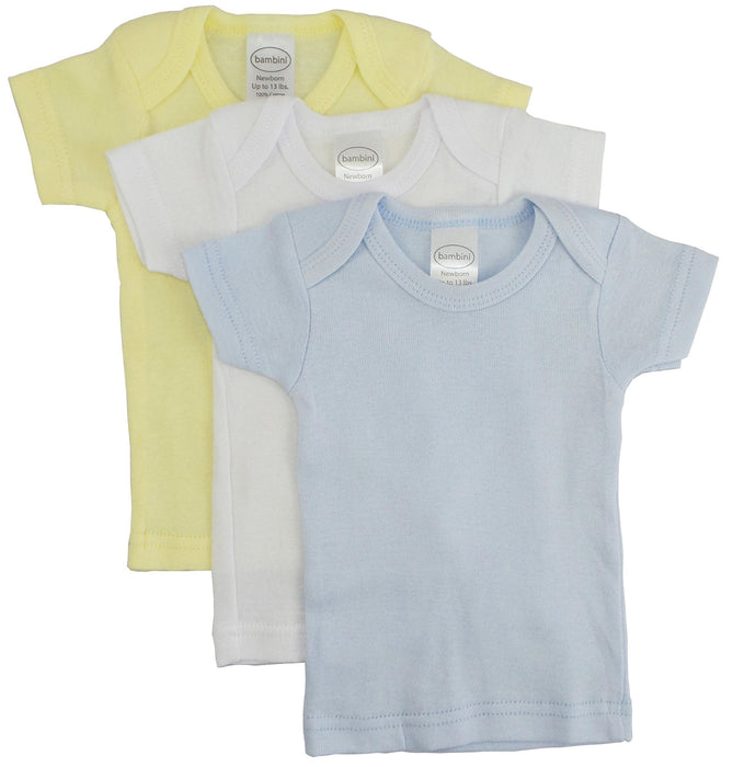 Boys Pastel Variety Short Sleeve Lap T-shirts - 3 Pack.