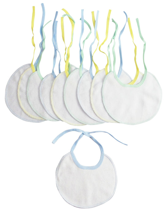 Infant Three Piece Bib Set (pack Of 9).