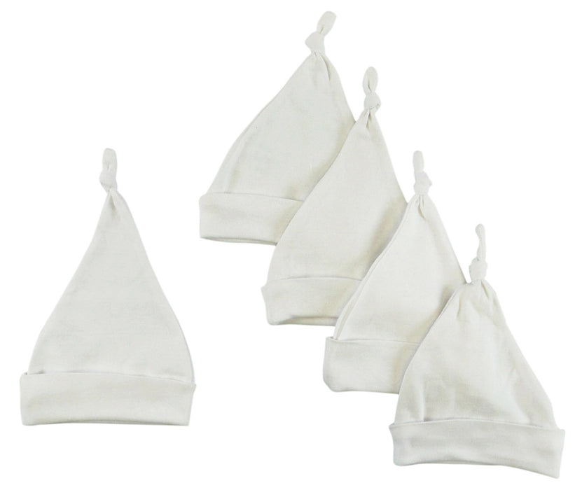 White Knotted Baby Cap (pack Of 5).