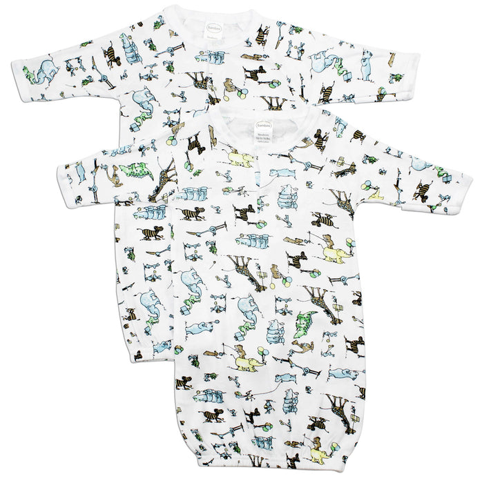 Boys Print Infant Gowns - 2 Pack