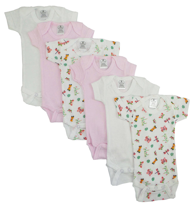 Girls' Printed Short Sleeve 6 Pack .
