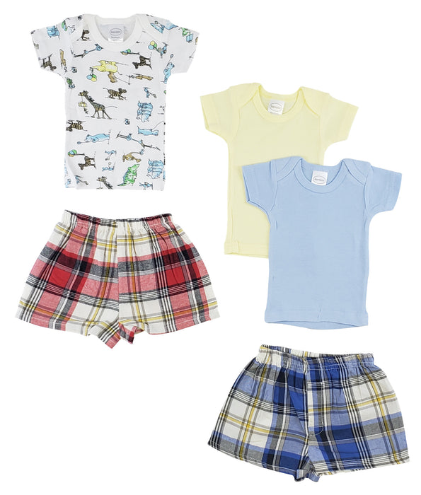 Infant Girls T-shirts And Boxer Shorts.