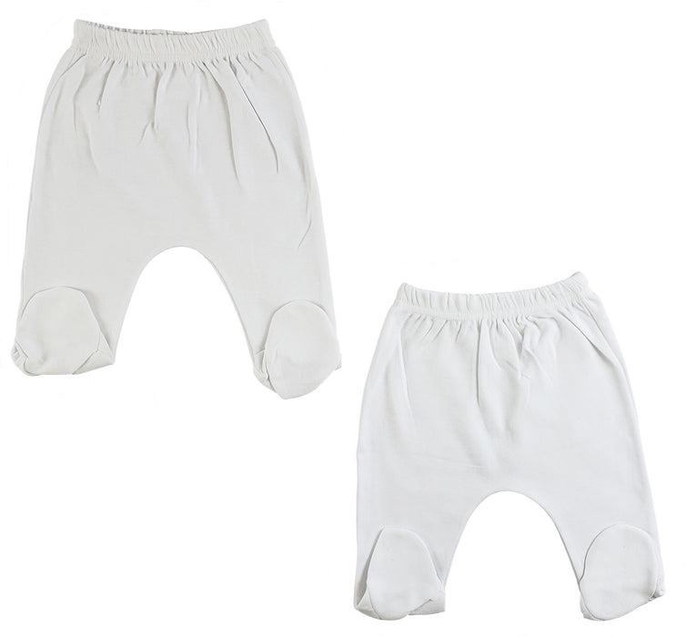 White Closed Toe Pants - 2 Pack.