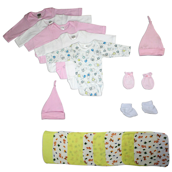 Newborn Baby Girl 17 Pc  Baby Shower Gift Set.