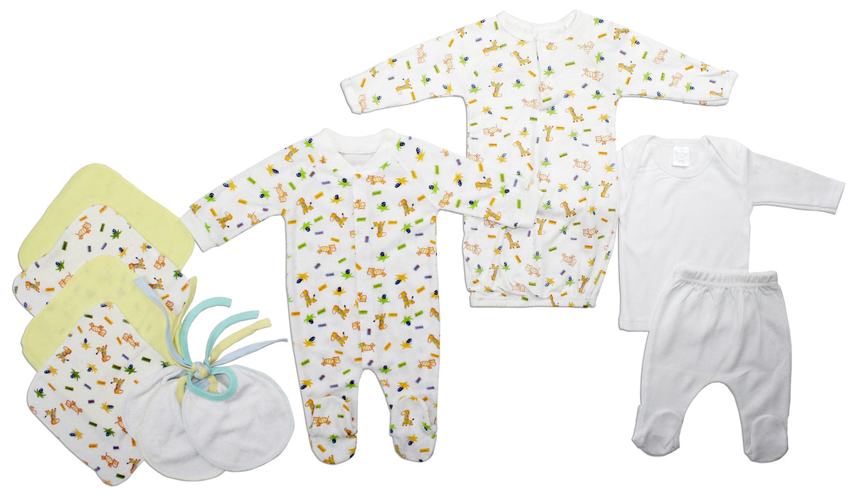 Neutral Newborn Baby 10 Pc  Baby Shower Gift Set.