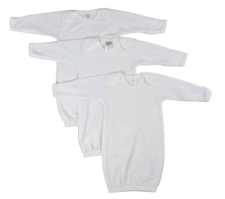 Neutral Newborn Baby 3 Piece Gown Set.
