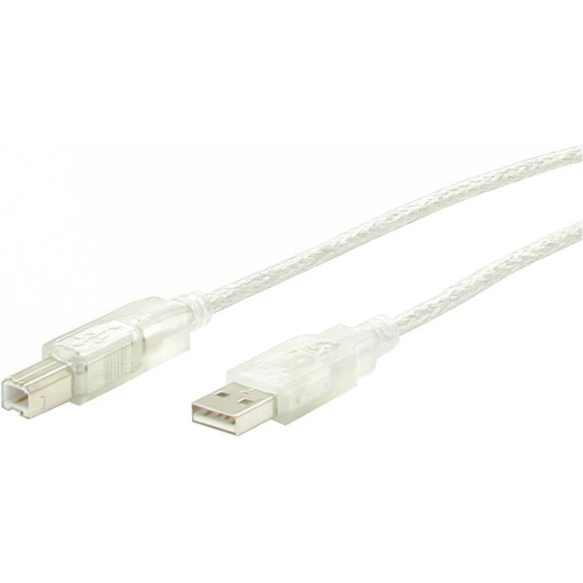 Transparent USB 2.0 cable - 4 pin USB Type A (M) - 4 pin USB Type B (M) - 10 ft
