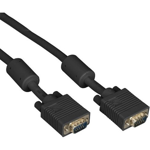 Black Box VGA Video Cable with Ferrite Core, Black, Male-Male, 25-ft. (7.6-m)