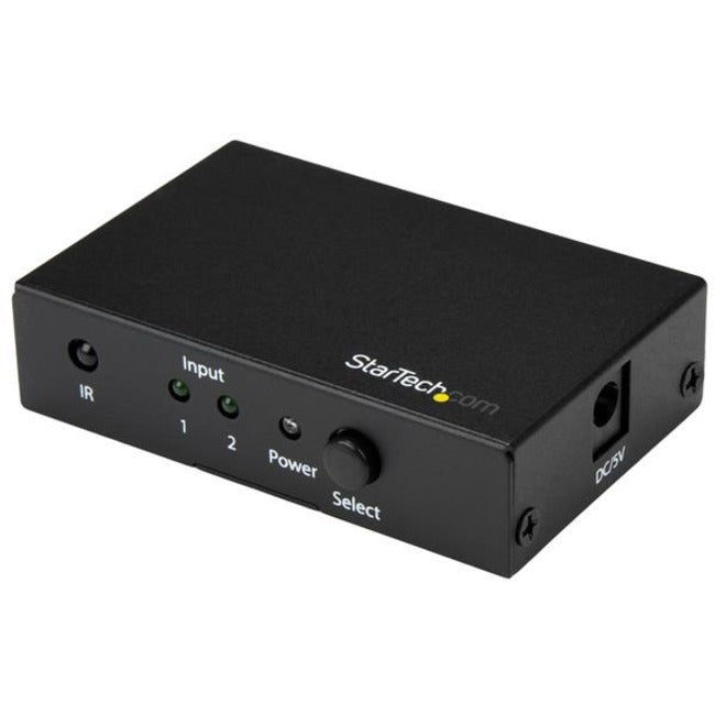 StarTech.com 2 Port HDMI Switch - 4K 60Hz - Supports HDCP - IR - HDMI Selector - HDMI Multiport Video Switcher - HDMI Switcher