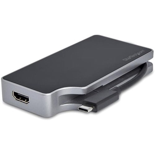 USB C Multiport Video Adapter 4-in-1 - 95W Power Delivery - Space Gray - Aluminum - 4K60Hz - Wrap-Around Cable - USB C Adapter (CDPVDHMDPDP)