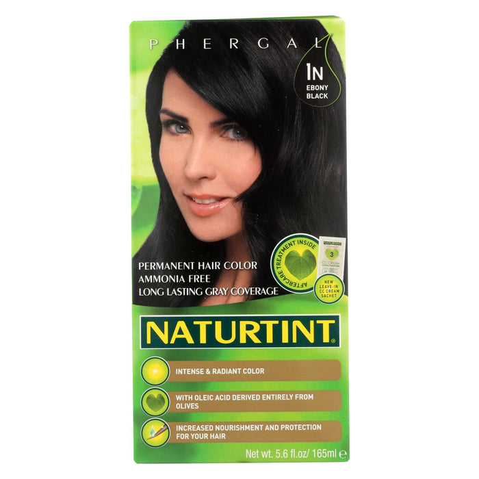 Naturtint Hair Color - Permanent - 1n - Ebony Black - 5.28 Oz.
