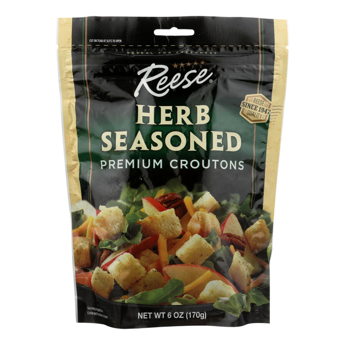 Reese Seasoned Premium Croutons - Case Of 12 - 6 Oz