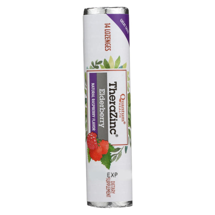 Quantum Zinc Lozenges Elderberry Raspberry - 1.2 Oz - Case Of 12.