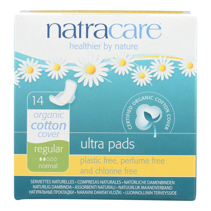 Natracare Natural Ultra Pads W/wings Regular W/organic Cotton Cover -  14 Pack.