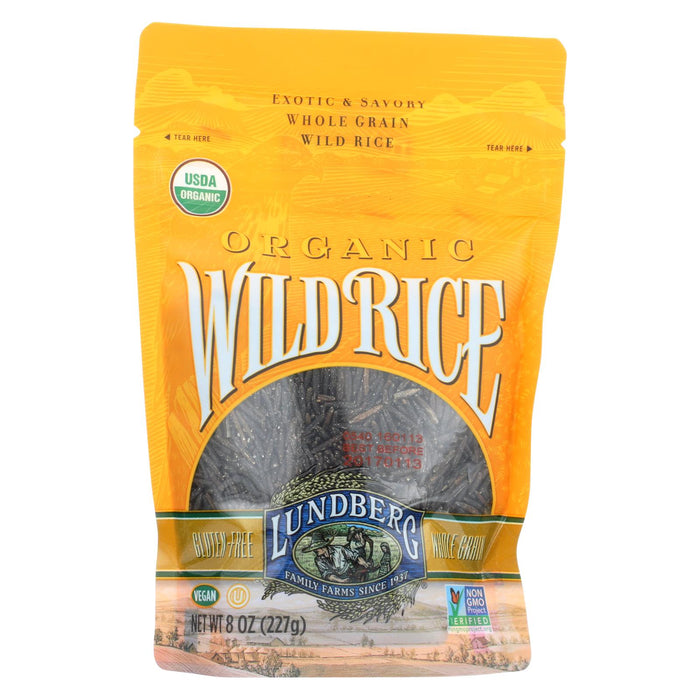 Lundberg Family Farms Organic Wild Rice - Case Of 6 - 8 Oz