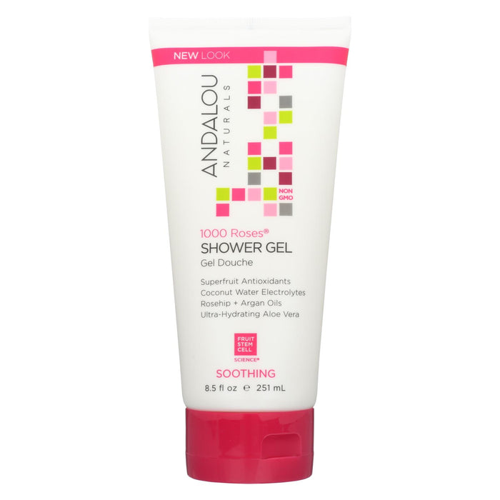 Andalou Naturals Soothing Shower Gel - 1000 Roses - 8.5 Oz.
