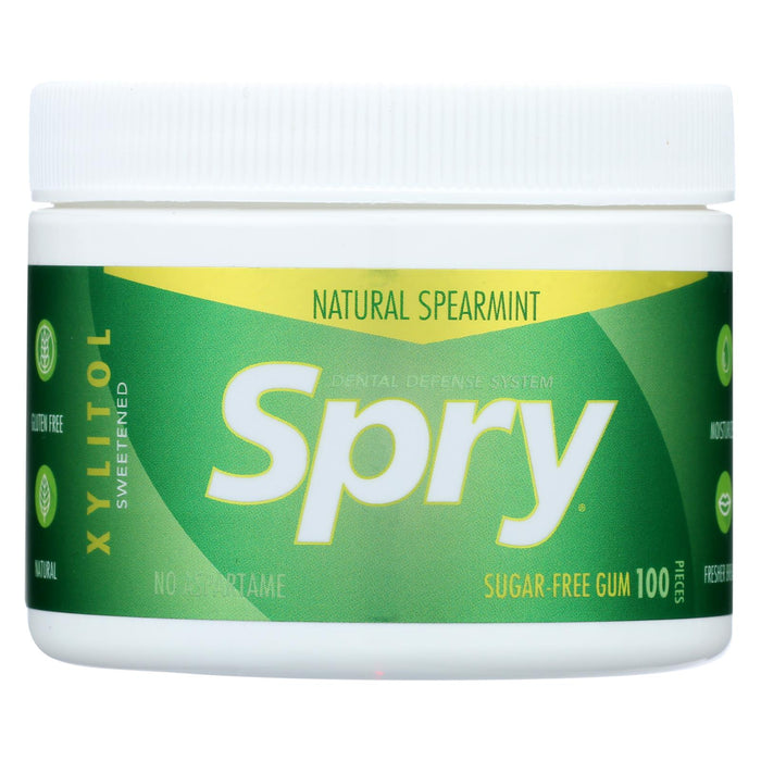 Spry Chewing Gum - Xylitol - Spearmint - 100 Count - 1 Each.
