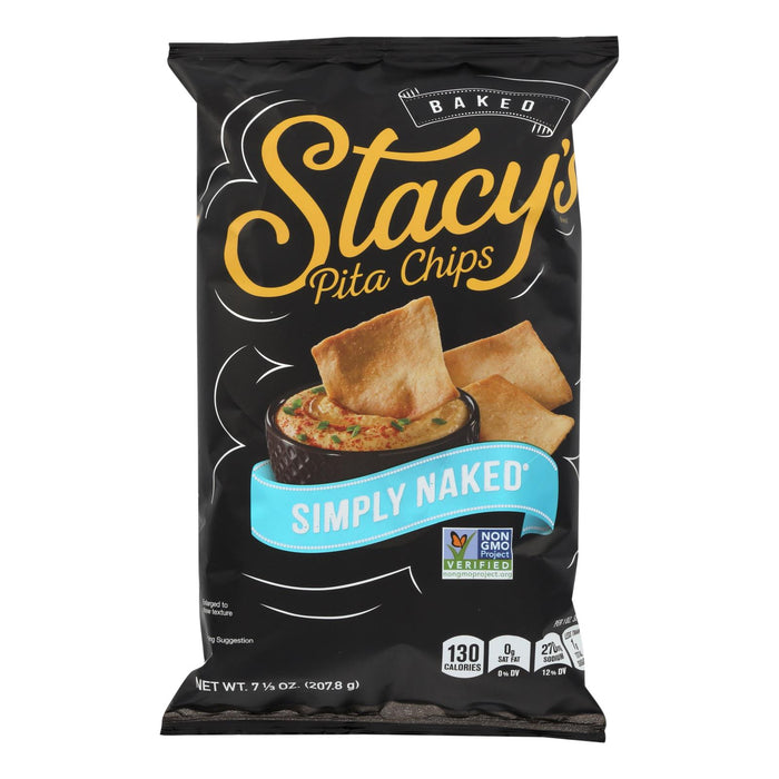 Stacy's Pita Chips Simply Naked Pita Chips - Case Of 12 - 7.33 Oz