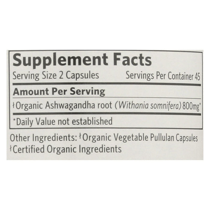 Organic India Wellness Supplements, Ashwagandha  - 1 Each - 90 Vcap.