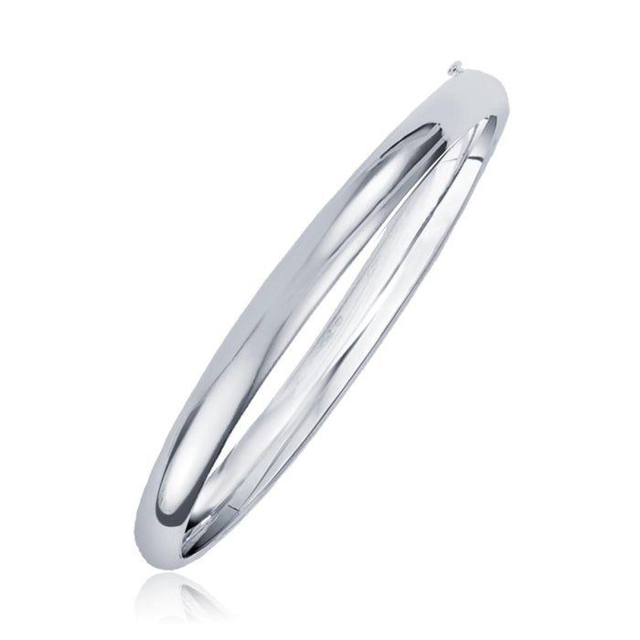 Classic Bangle in 14k White Gold (5.0mm).