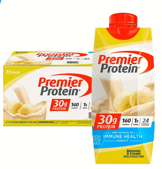 Premier Protein 30g. High Protein Shake, Bananas & Cream 11 fl. oz