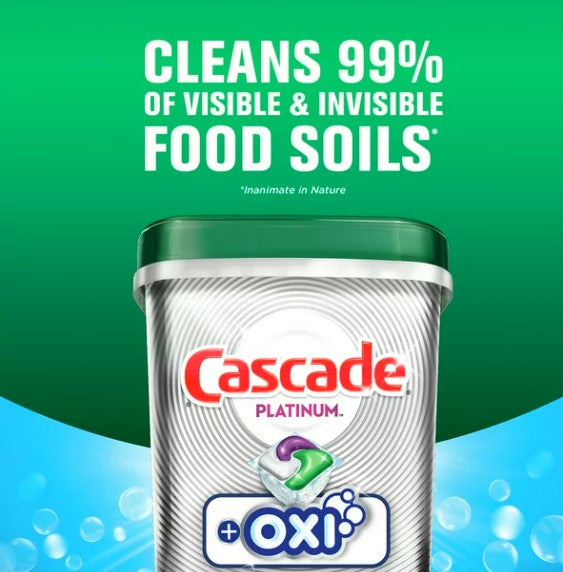 Cascade Platinum + Oxi ActionPacs Dishwasher Detergent Pods Fresh - 14.0 EA