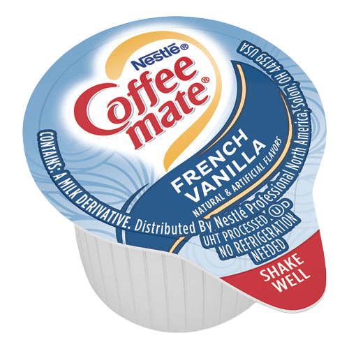 Liquid Coffee Creamer, French Vanilla, 0.38 oz Mini Cups, 50/Box
